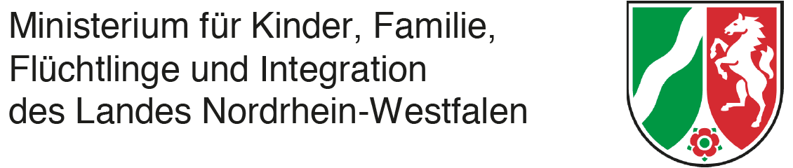 Logo und Link zum Ministerium für Kinder, Familie, Flüchtlinge und Integration des Landes Nordrhein-Westfalen