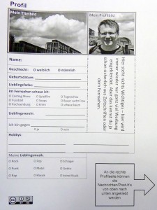 Ansicht eines Profilpapiers mit Titel und Profilbild auf dem die Person zu sehen ist der das Profil gehört.