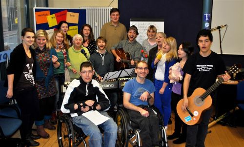 Projektgruppe beim Singen