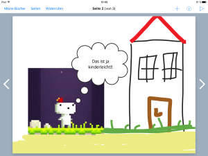 Screenshot der App "BookCreator" zu sehen ist eine Collage.