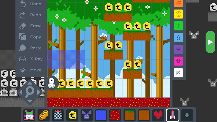 Screenshot eines mit Bloxels erstellten Computerspiels