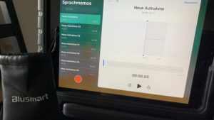 Sprachaufnahme mit iPad-App Sprachmemo