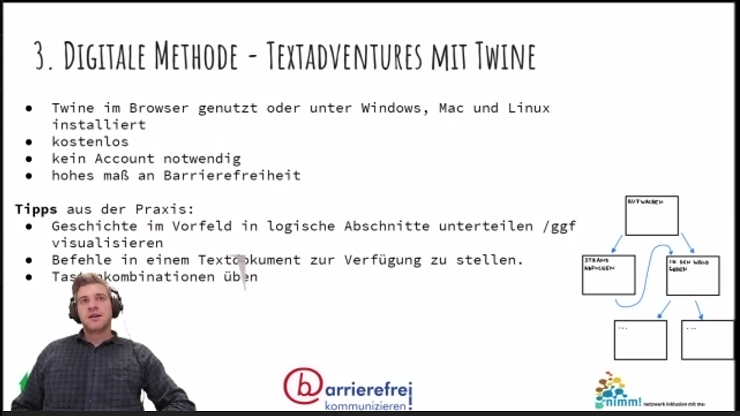 Johannes Rück während des Streams des Online-Workshops