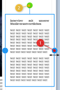 Book Creator: Textfeldgröße ändern