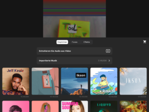 Musik auswählen in der InShot-App