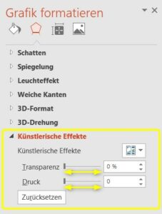 Künstlerische Effekte in Powerpoint