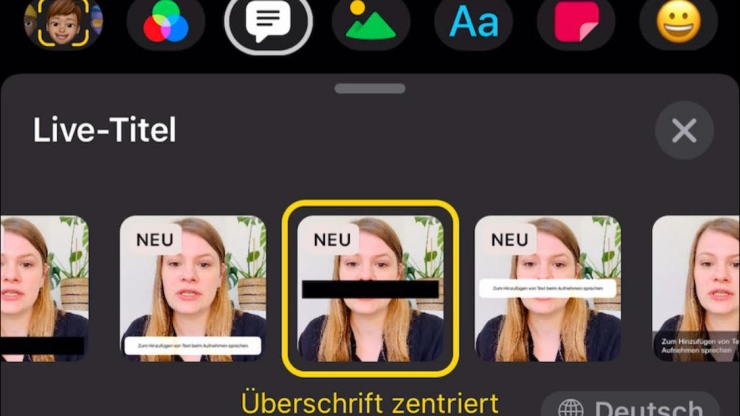 Untertitel mit der App Clips