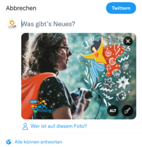 Screenshot der ALT-Text-Funktion auf Twitter