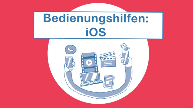 Video-Startbildschirm mit der Aufschrift: Bedienungshilfen in iOS